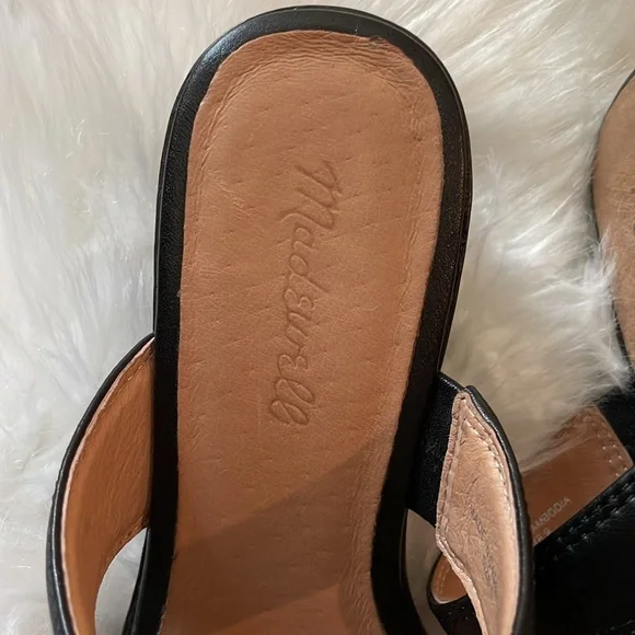 Madewell Black and Brown Block Heel Sandals Sz 9 - Picture 4 of 7